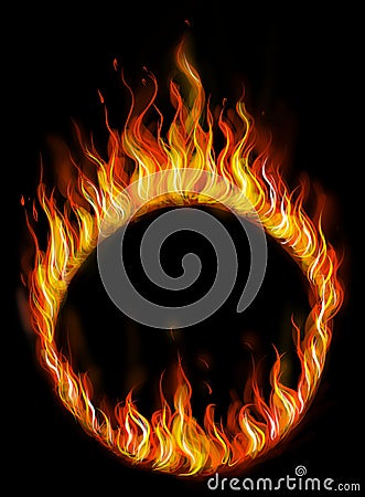 Fire ring Stock Photo