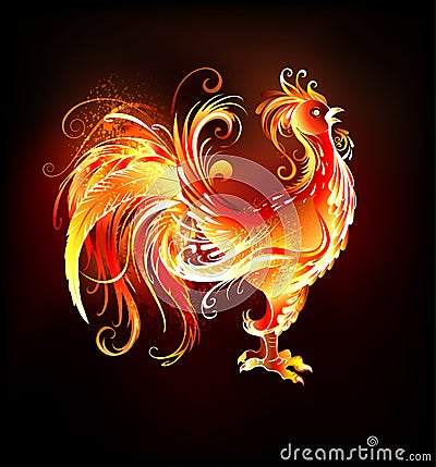 Fire rooster Vector Illustration