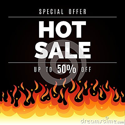 Fire sale background Vector Illustration