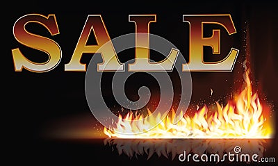 Fire sale background Vector Illustration