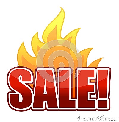 Fire Sale text illustration Vector Illustration