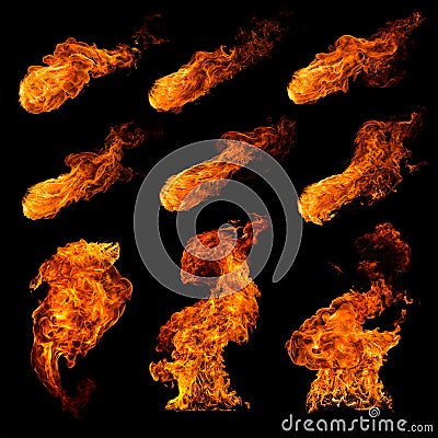 Fire set Stock Photo