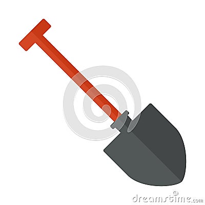 Fire shovel on white Vector Illustration