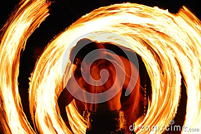 Fire show Stock Photo