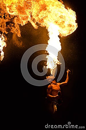 Fire show Stock Photo