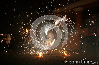 Fire show Editorial Stock Photo