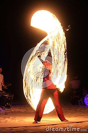 Fire Show Editorial Stock Photo