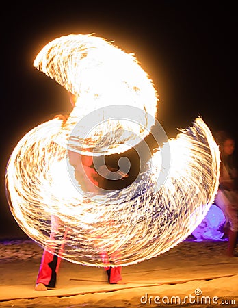 Fire Show Editorial Stock Photo