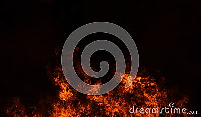 Fire smoke a the floor . Misty background Stock Photo