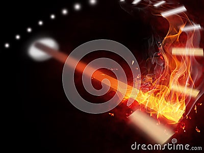 Fire speedometer Stock Photo