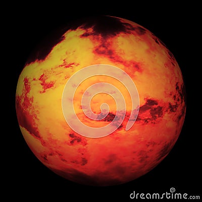 Fire sphere black background Stock Photo