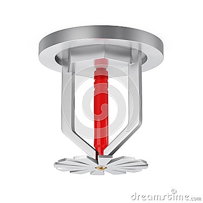 Fire Sprinkler Isolated Stock Photo