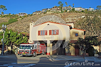 Fire Station for Laguna Beach, California. Editorial Stock Photo