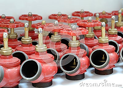 Fire system valves Stock Photo