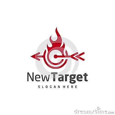 Fire Target logo vector template, Creative Target logo design concepts, Icon symbol, illustration Vector Illustration