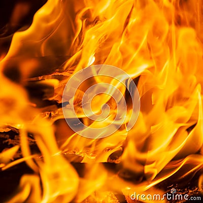 Fire texture, flame abstract background Stock Photo