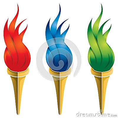 Fire Torch Logo Vector Illustration