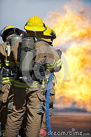 Fire training exercise Stock Photo