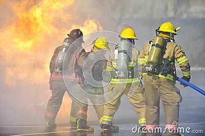 Fire training exercise Stock Photo