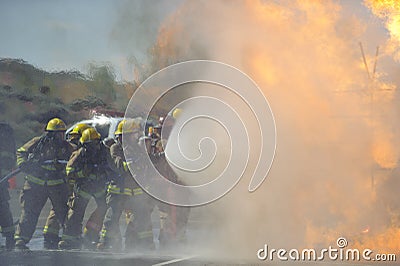 Fire training exercise Stock Photo