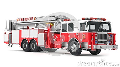 Fire truck isolated Stock Photo