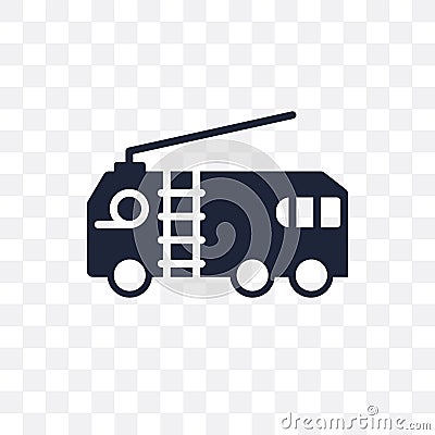 Fire truck transparent icon. Fire truck symbol design from Trans Vector Illustration