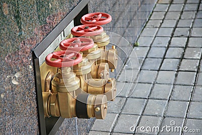 Fire valves Stock Photo