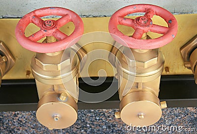 Fire valves Stock Photo