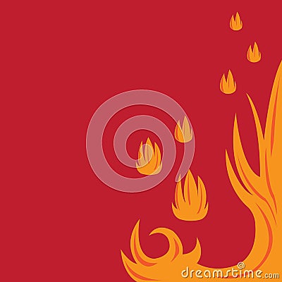 Fire wallpaper. Vector illustration decorative background design Cartoon Illustration