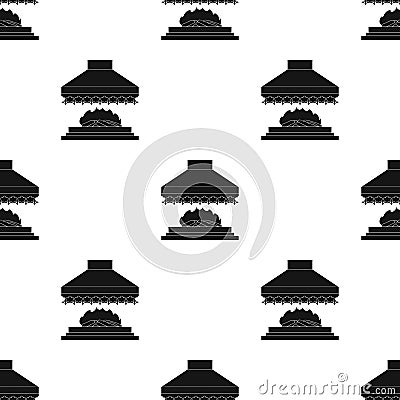 Fire, warmth and comfort. Fireplace single icon in black style vector symbol stock illustration web. Vector Illustration