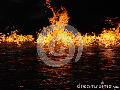 Fire and water Stock Photo