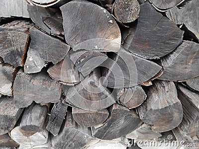 Fire wood background - shades of grey Stock Photo