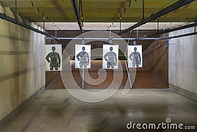 Firearm shooting range wide shot Stock Photo