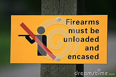 Firearms Sign Stock Photo