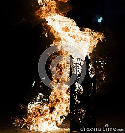Fireball. Flames Stock Photo