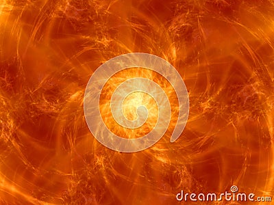 Fireball Fire and Flames Swirl Stock Photo