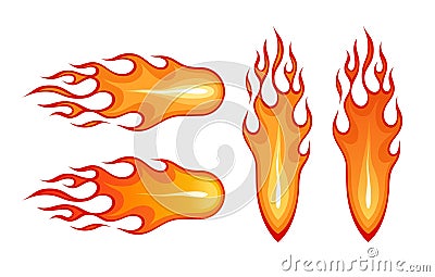 The fireball and the flame Vector Illustration