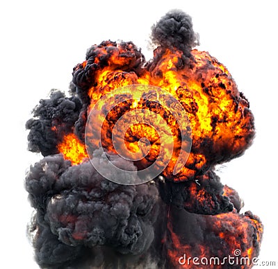Fireball mushroom cloud inferno Stock Photo