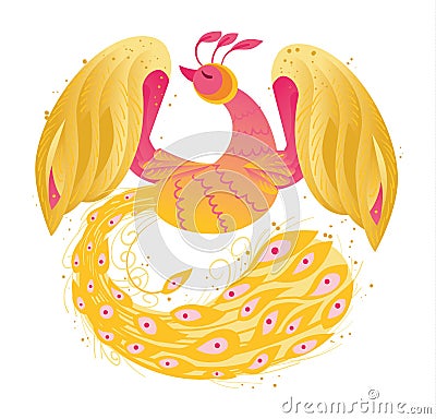 Firebird phoenix vector picture Vector Illustration