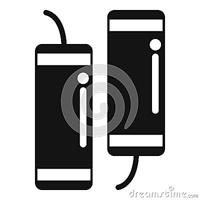 Firecracker exploding making loud noise icon glyph style Vector Illustration