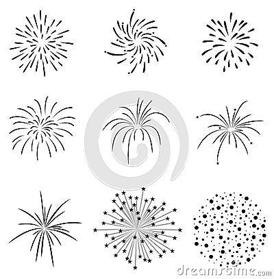 Firecrackers Set Vector Vector Illustration