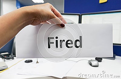 Fired employee Stock Photo