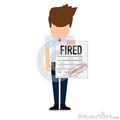 Fired employee, super quality abstract business poster Stock Photo