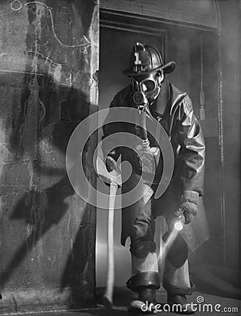 FIREFIGHTER Stock Photo