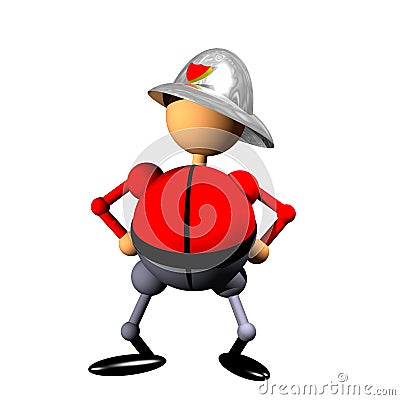 Firefighter clipart Stock Photo