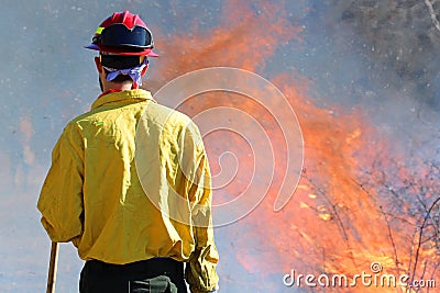 Firefighter Consolidation - Heat of Destruction Editorial Stock Photo
