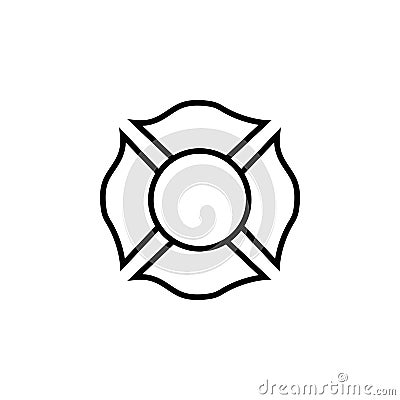 Firefighter emblem icon Stock Photo