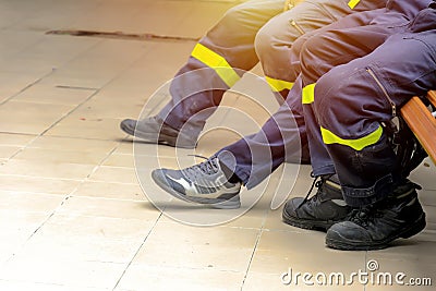 Firefighter, fireman. Emergency safety. Protection, rescue from danger. Fire fighter in protective helmet. Adult man, hero in Stock Photo