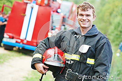 Firefighter fireman Stock Photo