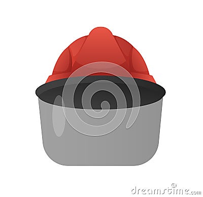 firefighter helmet isolated vector illustration Vector Illustration